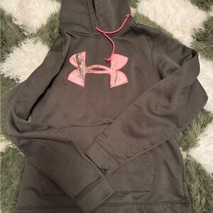 Under Armour Pink and Green Hoodie Relaxed Fit